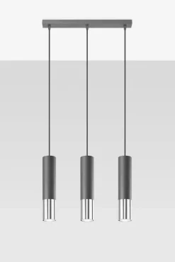 LED Hängeleuchte Schwarz Chrom LOOPEZ - 3 x GU10 Fassung - exkl. LED's