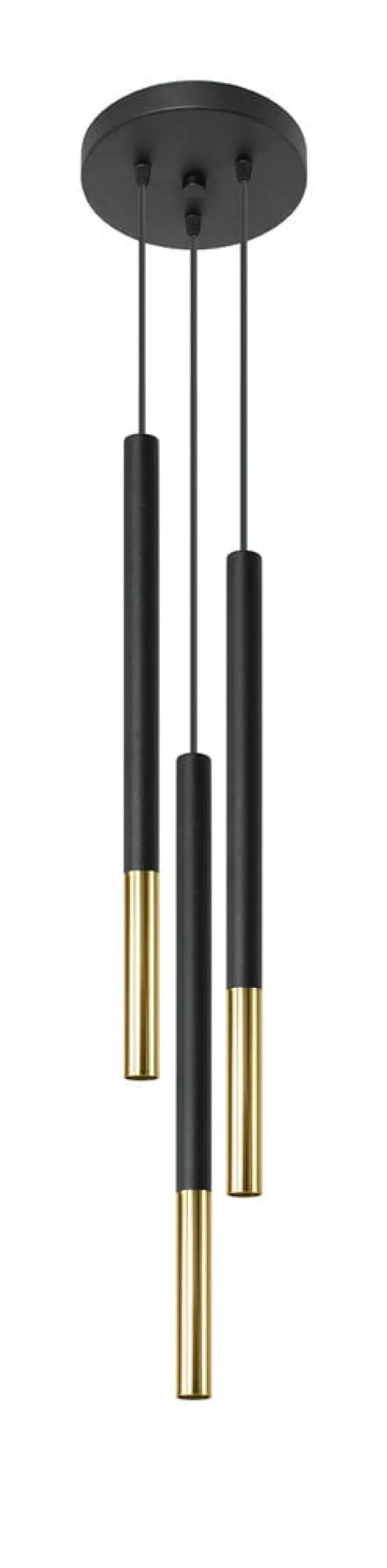 LED Hängeleuchte Schwarz Gold MOZAICA - 3 x G9 Fassung - exkl. LED's