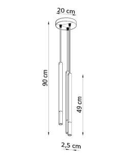 LED Hängeleuchte Schwarz Kupfer MOZAICA - 3 x G9 Fassung - exkl. LED's