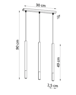 LED Hängeleuchte Schwarz Kupfer MOZAICA - 3 x G9 Fassung - exkl. LED's