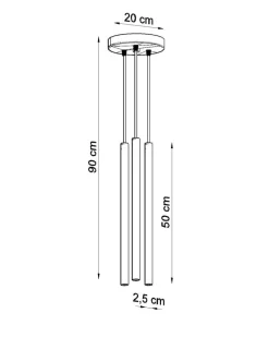 LED Hängeleuchte Schwarz PASTELO - 3 x G9 Fassung - exkl. LED's