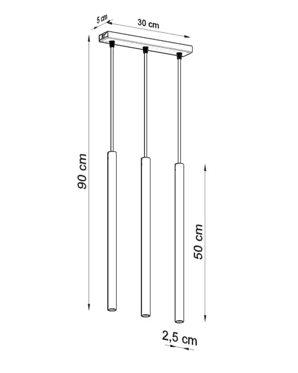 LED Hängeleuchte Schwarz PASTELO - 3 x G9 Fassung - exkl. LED's