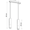 LED Hängeleuchte Weiß Beton BORGIO - 2 x GU10 Fassung - exkl. LED's