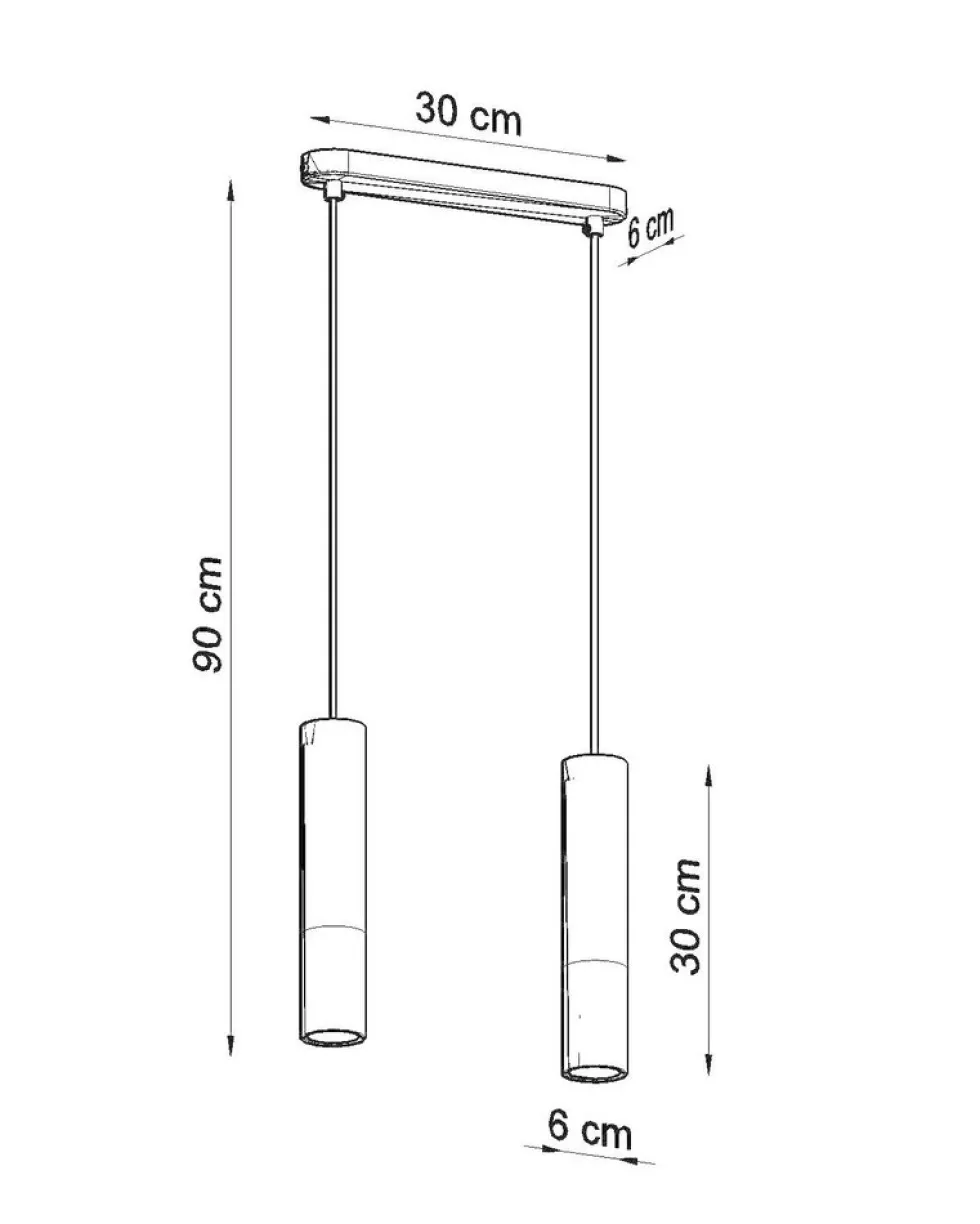 LED Hängeleuchte Weiß Beton BORGIO - 2 x GU10 Fassung - exkl. LED's