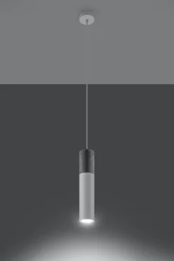 LED Hängeleuchte Weiß Beton BORGIO - 1 x GU10 Fassung - exkl. LED's