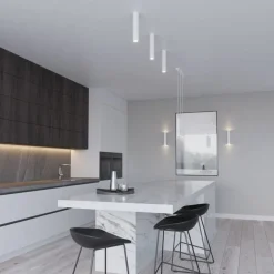 LED Hängeleuchte Weiß LAGOS - 2 x GU10 Fassung - exkl. LED's
