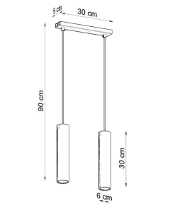 LED Hängeleuchte Weiß LAGOS - 2 x GU10 Fassung - exkl. LED's