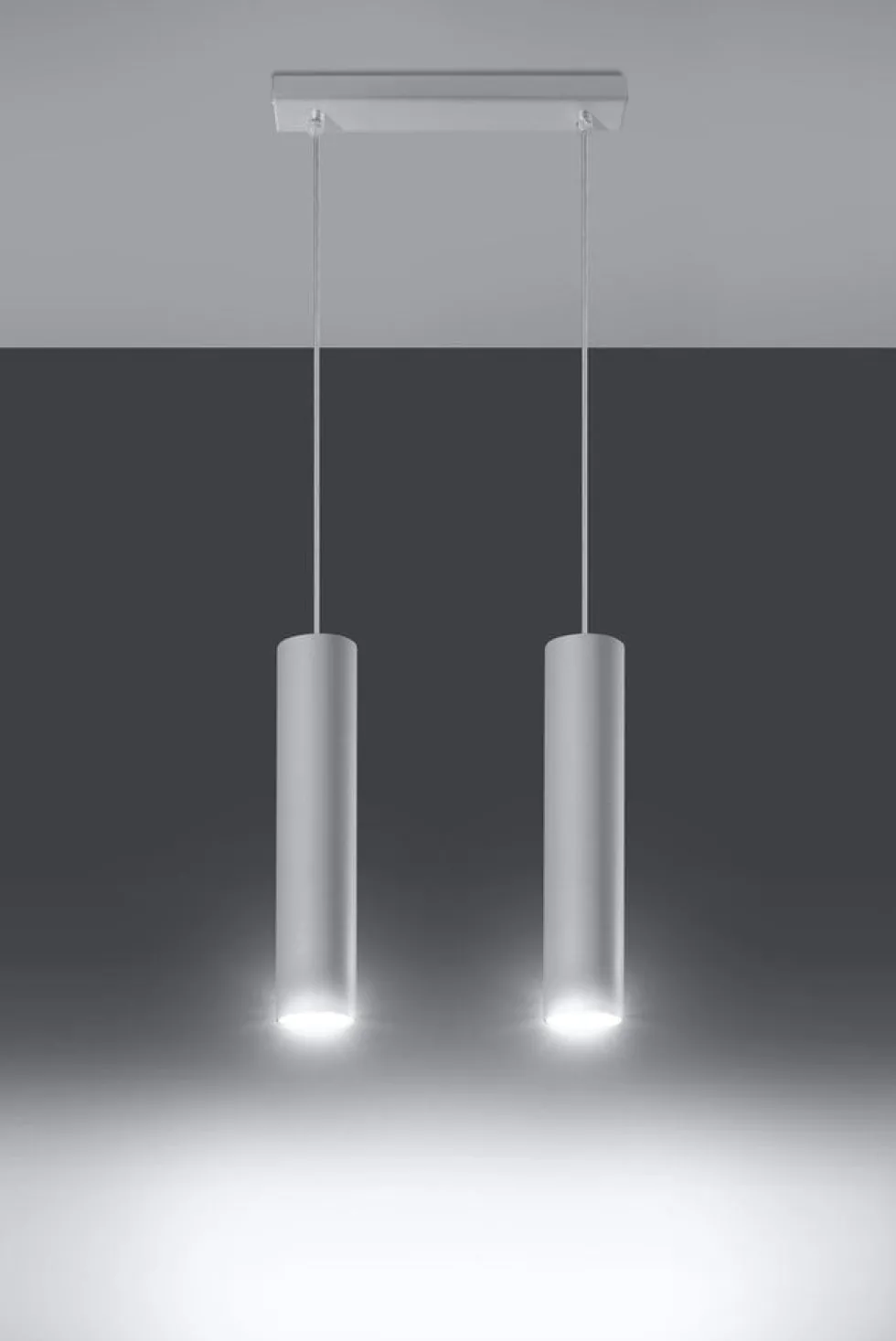 LED Hängeleuchte Weiß LAGOS - 2 x GU10 Fassung - exkl. LED's