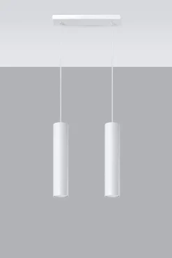 LED Hängeleuchte Weiß LAGOS - 2 x GU10 Fassung - exkl. LED's