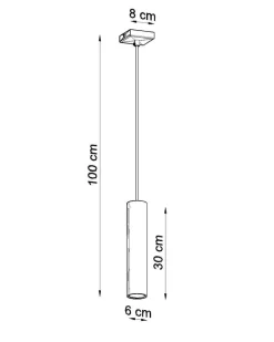 LED Hängeleuchte Weiß LAGOS - 1 x GU10 Fassung - exkl. LED's