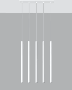 LED Hängeleuchte Weiß PASTELO - 5 x G9 Fassung - exkl. LED's
