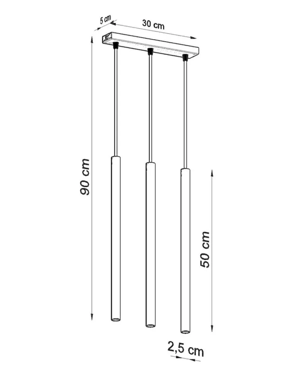 LED Hängeleuchte Weiß PASTELO - 3 x G9 Fassung - exkl. LED's