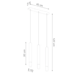LED Hängeleuchte Weiß WEZYR - 3 x G9 Fassung - exkl. LED's