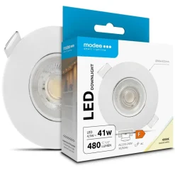 LED inbouwspot Wit- 4,9W vervangt 41W - 480lm - 4000K - Kantelbaar - Niet Dimbaar - D90xH22mm