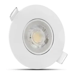 LED inbouwspot Wit- 4,9W vervangt 41W - 480lm - 4000K - Kantelbaar - Niet Dimbaar - D90xH22mm