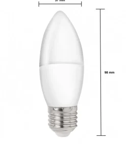 LED Kerzenlampe - E27 Sockel - 4W entspricht 30W - 3000K Warmweiß