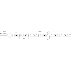 LED Leuchtband 5 Meter - 12V 9.6W 120 LED's pro Meter - 2700K Warmweiß -2 Jahre Garantie