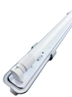 LED Leuchtstoffröhren Komplettset - 150cm Einzelfassung - IP65 Feuchtraum - Wannenleuchte - inkl. 25W LED Leuchtstoffröhre - 3000K Warmweiß
