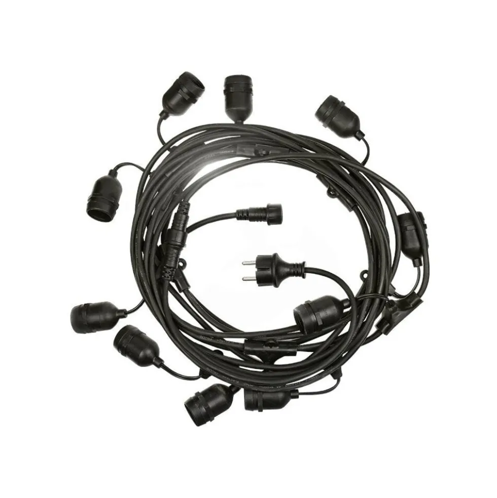 LED Lichterkette 30m (3x10m) - Inkl. 30x LED Lampe G45 - 1W - 3000K