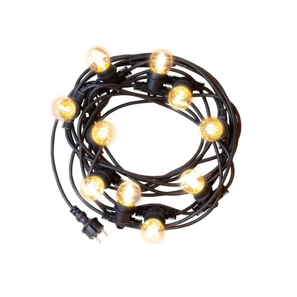 LED Lichterkette 50m (5x10m) - Inkl. 50x LED Lampe G45 - 1W - 3000K