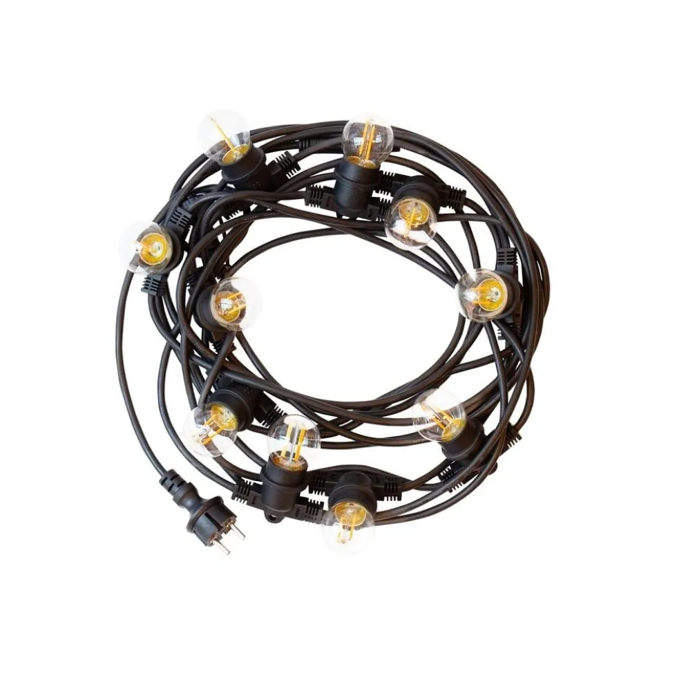 LED Lichterkette 50m (5x10m) - Inkl. 50x LED Lampe G45 - 1W - 3000K