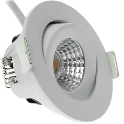 LED-Mini-Einbaustrahler IP65 – Weiß 62 mm – 5 W 450 lm – 2700 K 827 Warmweiß | Einbaudurchmesser 52 mm – Triac dimmbar | 230V