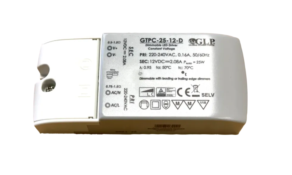 LED Netzteil dimmbar - 12V 25W 2.08A - geeignet für 12V LED-Beleuchtung
