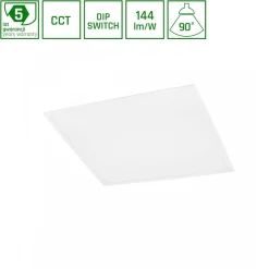 LED-Panel Algine Highlum Hintergrundbeleuchtung 45W-25W | 5400lm-3000lm | 830-840-860 CCT | 62x62cm - UGR <19