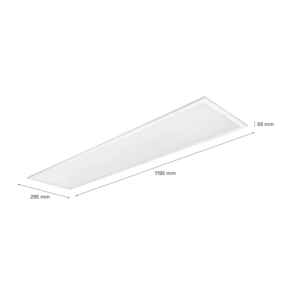 LED Panel 120x30cm - Backlit Plus G2 RC009B - 28W 3400Lm - 4000K 840 Neutralweiß | UGR23 Opal Weiß - 2 Jahr Garantie