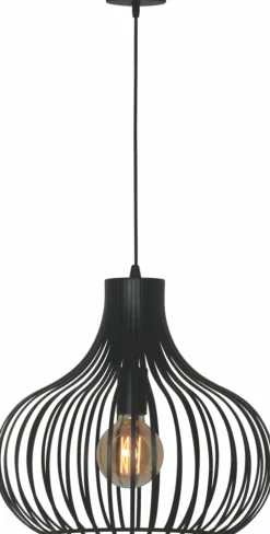 LED Pendelleuchte Aglio 38cm Schwarz
