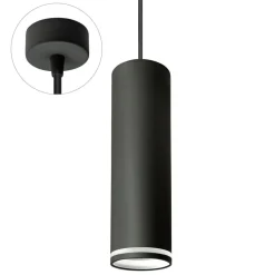 LED Pendelleuchte MADARA RING - 1x GU10 Fassung - Mattschwarz