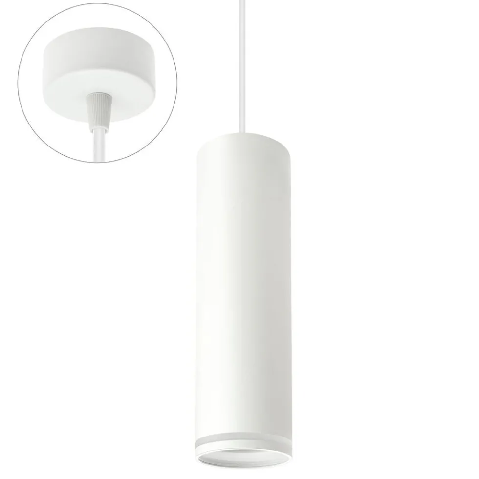 LED Pendelleuchte MADARA RING - 1x GU10 Fassung - Weiß matt