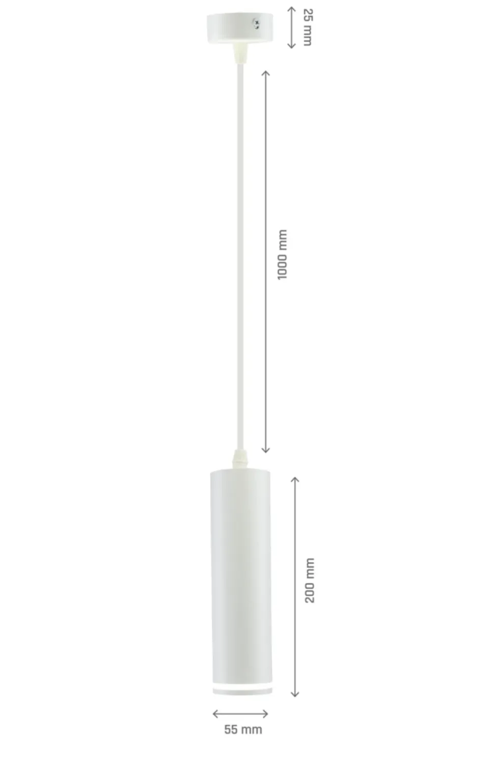 LED Pendelleuchte MADARA RING - 1x GU10 Fassung - Weiß matt