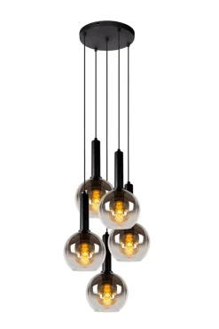 LED Pendelleuchten - MARIUS - Ø 55 cm - 5xE27 - Schwarz