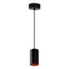LED Pendelleuchte Schwarz Gold CHLOE - 1x GU10 Fassung