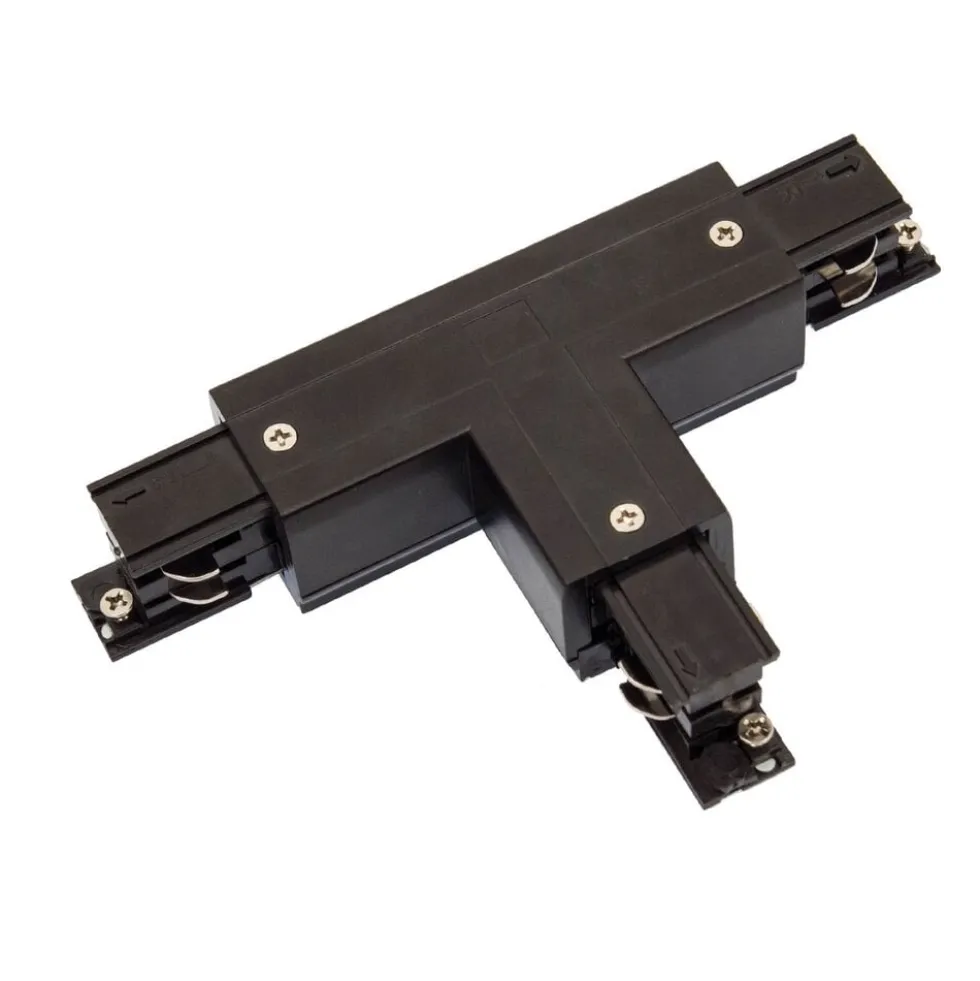 LED 3-Phasen Schienenverbinder Schwarz Zubehör | T- Verbindung - 3-Phasen Universal 230V