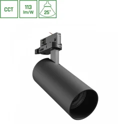 LED 3-Phasen Stromschienenstrahler Andromeda Prime Tracklight 3CCT - 24W Schwarz 25°
