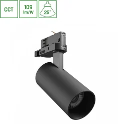 LED 3-Phasen Stromschienenstrahler Andromeda Prime Tracklight 3CCT - 16W Schwarz 25°