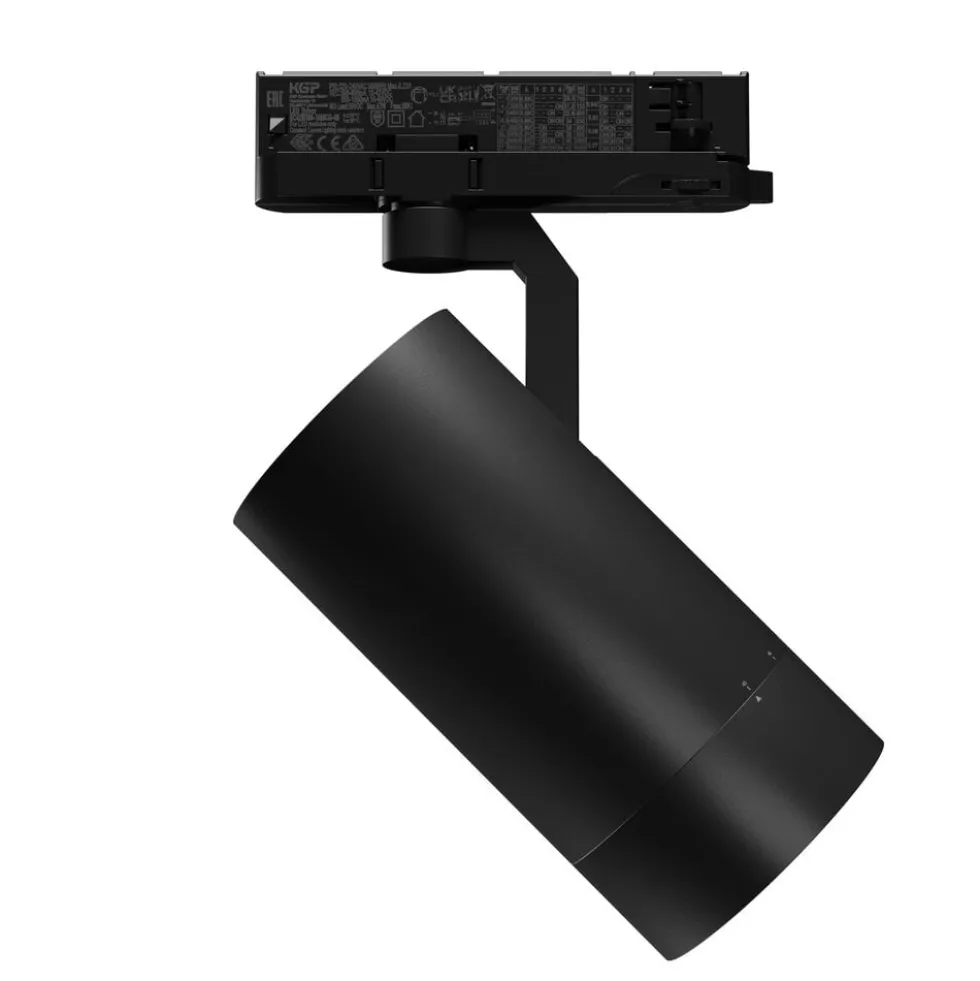 LED 3-Phasen Stromschienenstrahler Pava 19-42W 1800-3200lm schwarz 20-45° Warmweiß 3000K