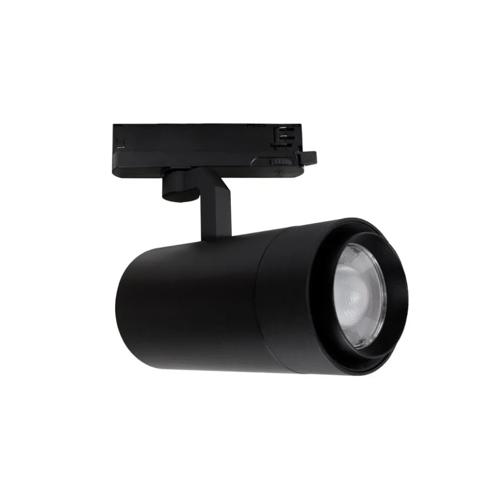 LED 3-Phasen Stromschienenstrahler Pava 19-42W 1800-3200lm schwarz 20-45° Warmweiß 3000K