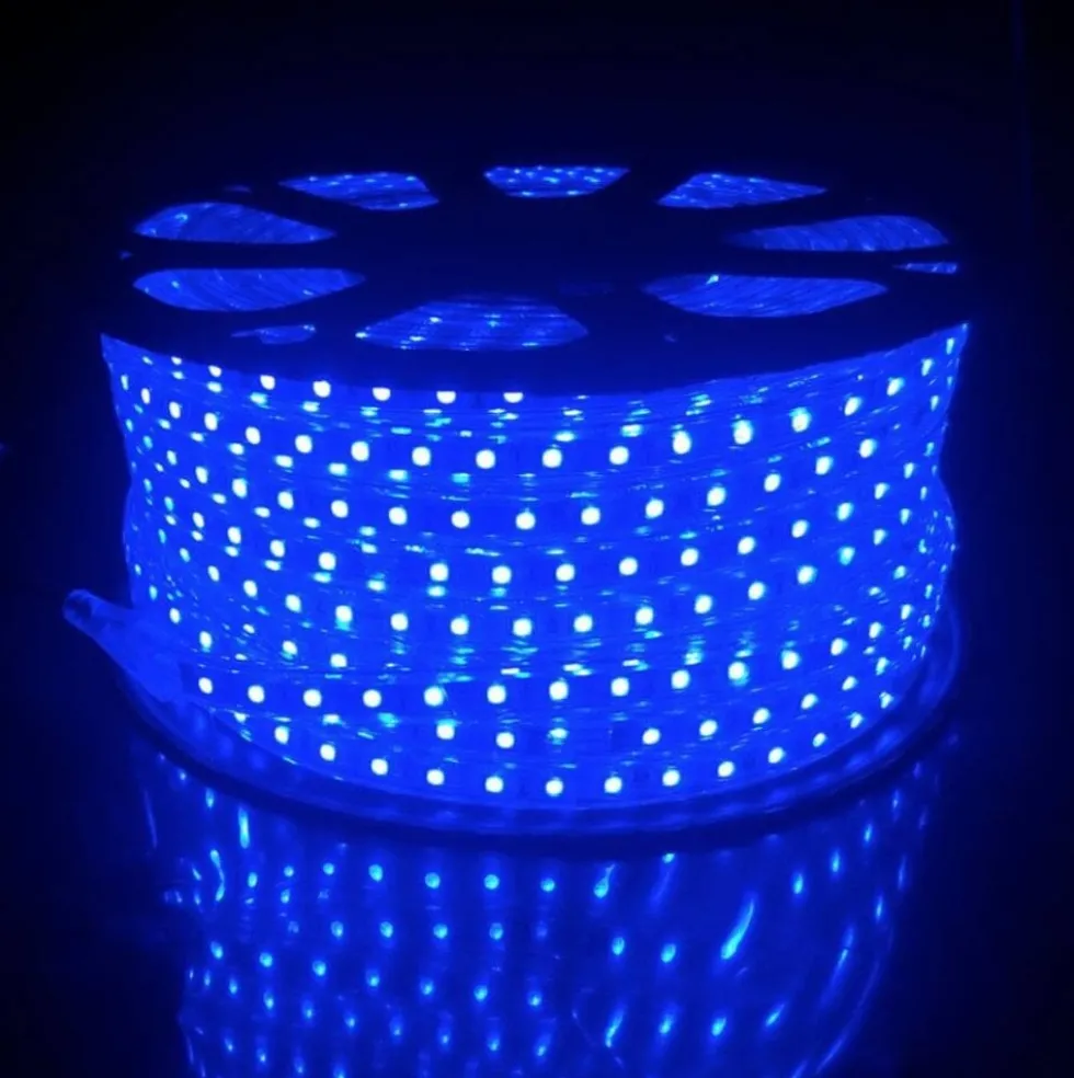 LED RGB Leuchtband flach - 15 Meter - Fernbedienung optional - funktioniert direkt mit 230V