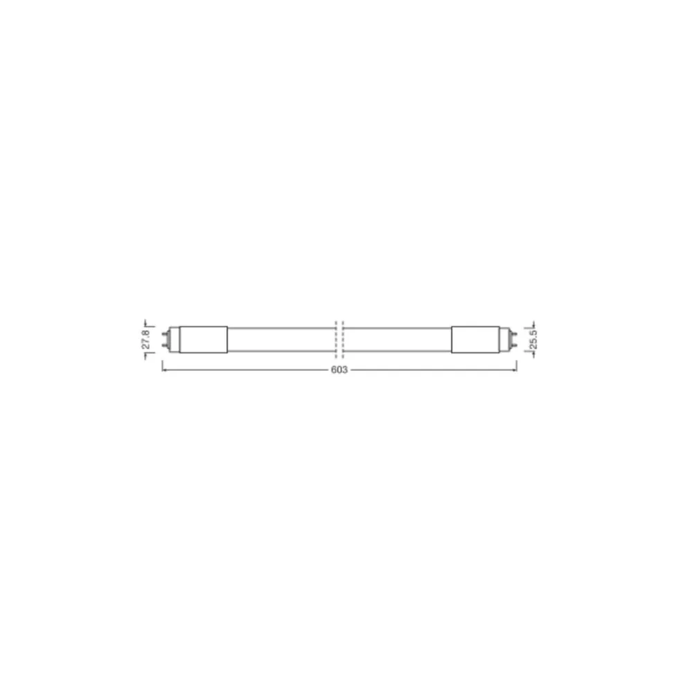 LED Röhre T8 (HF) Standard Output 8W 900lm - 840 Kaltweiß | 60cm - Ersatz für 18W