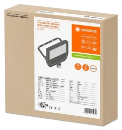 Led-Scheinwerfer Aluminium Schwarz 41W 6000lm 100D - 840 Kaltweiß | IP66 - Bewegungs- Und Lichtsensor - Symmetrisch