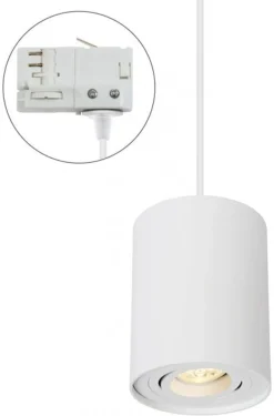 LED Schienenstrahler CHLOE - GU10 Fassung - 250V - Ø93x123mm - Weiß