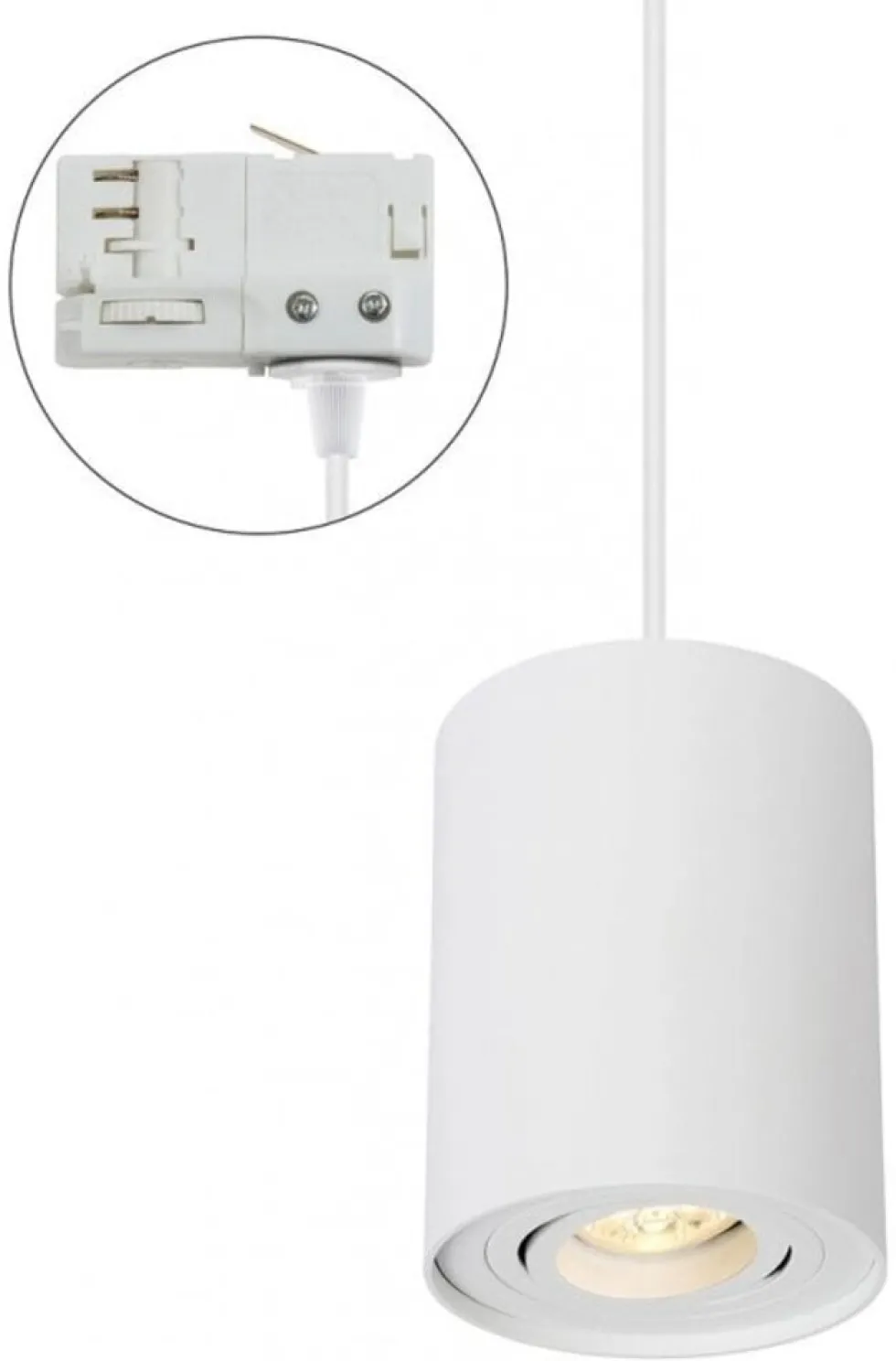 LED Schienenstrahler CHLOE - GU10 Fassung - 250V - Ø93x123mm - Weiß