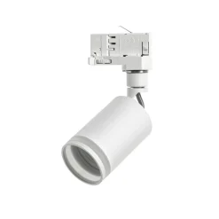 LED Schienenstrahler Mini Weiß mit opalem Ring - 3-Phase universal - GU10 Fassung