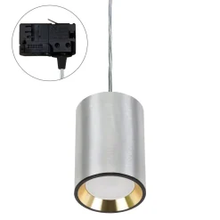 LED Schienenstrahler Silber / Gold mit GU10 Fassung - universal 3-Phase - exkl. LED GU10