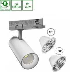LED Schienenstrahler Spot Andromeda Weiß 27W-15W | 2024lm 36D - 940 Kaltweiß | Höchste Farbwiedergabe