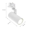 LED Schienenstrahler weiß - 3-Phase universal - GU10 Fassung