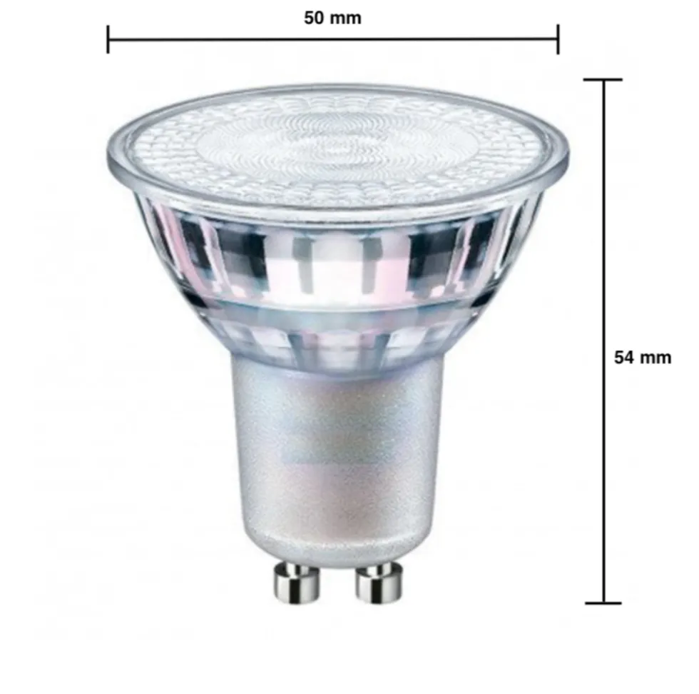 LED Spot dimmbar - GU10 3W - 2700K Warmweiß - Glasgehäuse